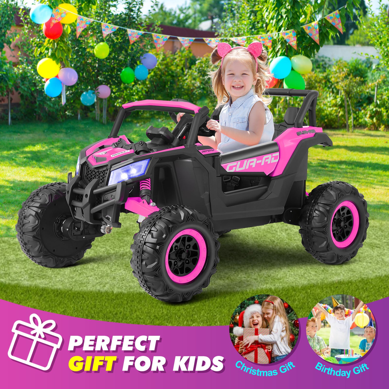 Electric Off-Road UTV for Kids, 4X4 Electric Vehicle Ride on Car