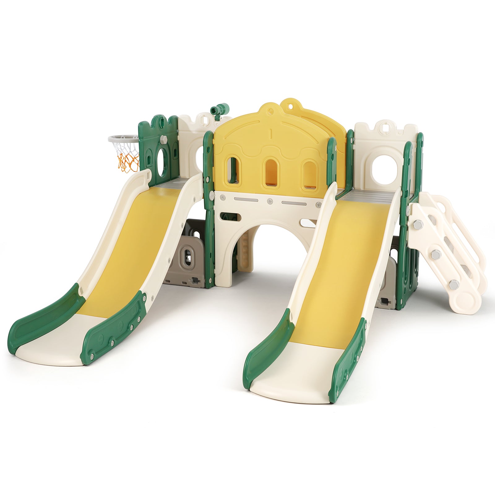 9 in 1 Toddler Slide Double Kids Slide Playset for Toddlers Age 1-3+