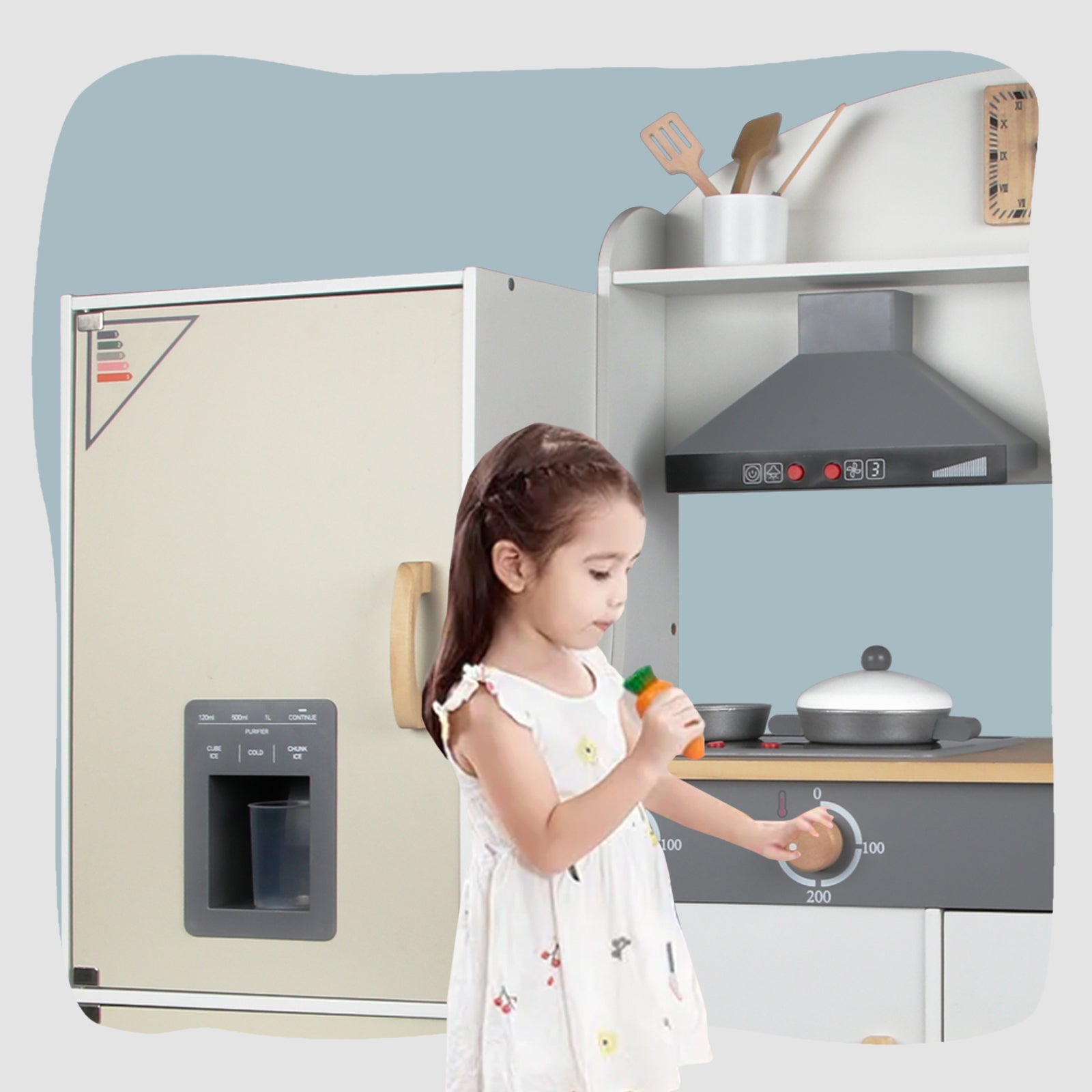 Hape fridge freezer play hot sale kitchen