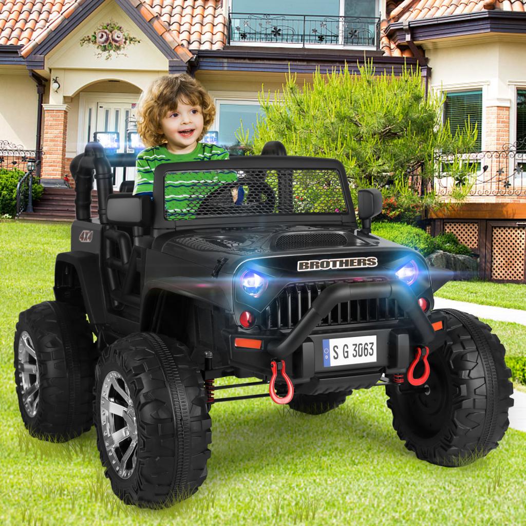 12V Large Ride On Truck Children's Electric Car Electronic Power Steering Car