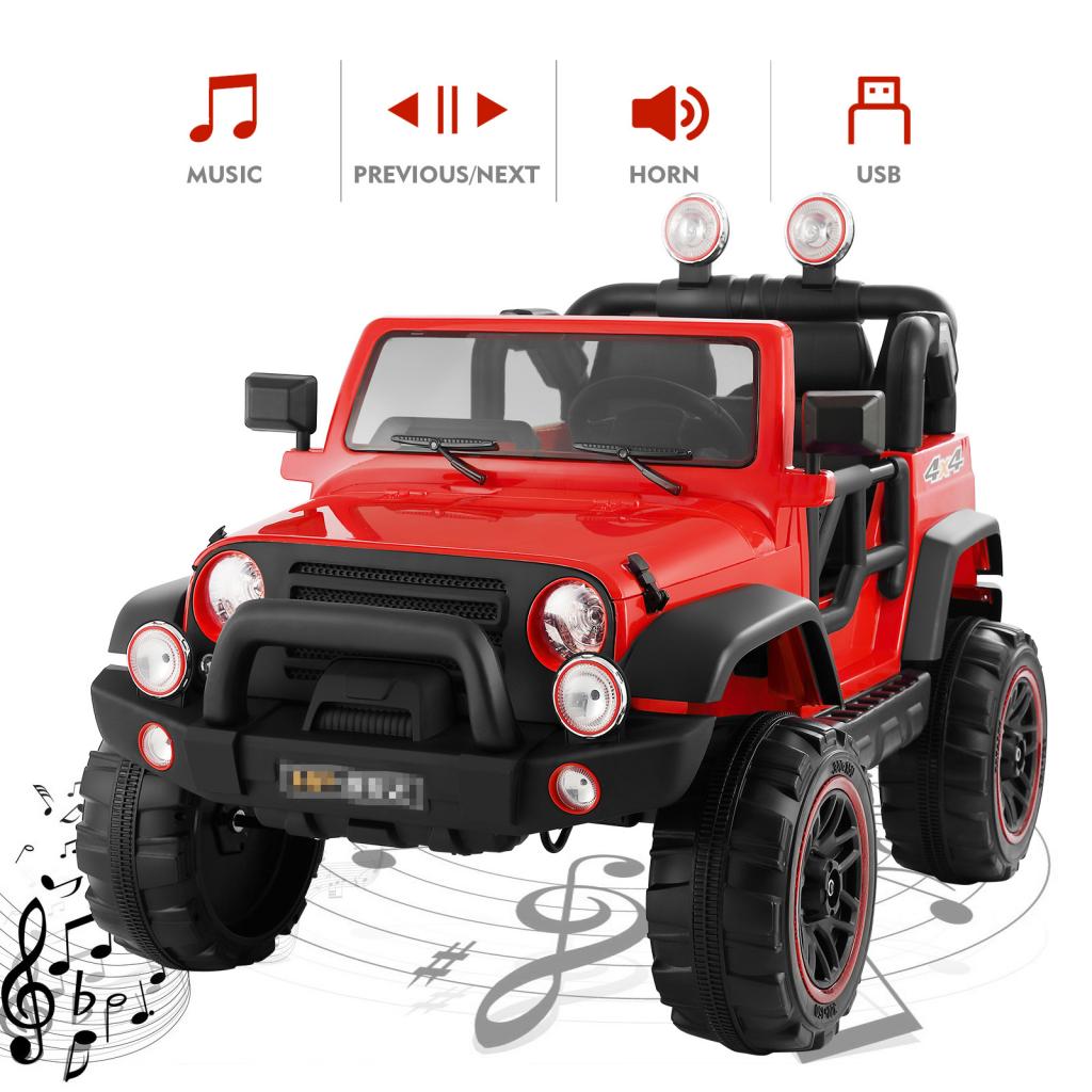 2 Seater Ride On Truck 12V Children's Electric Car w/Remote Control and Car Cover
