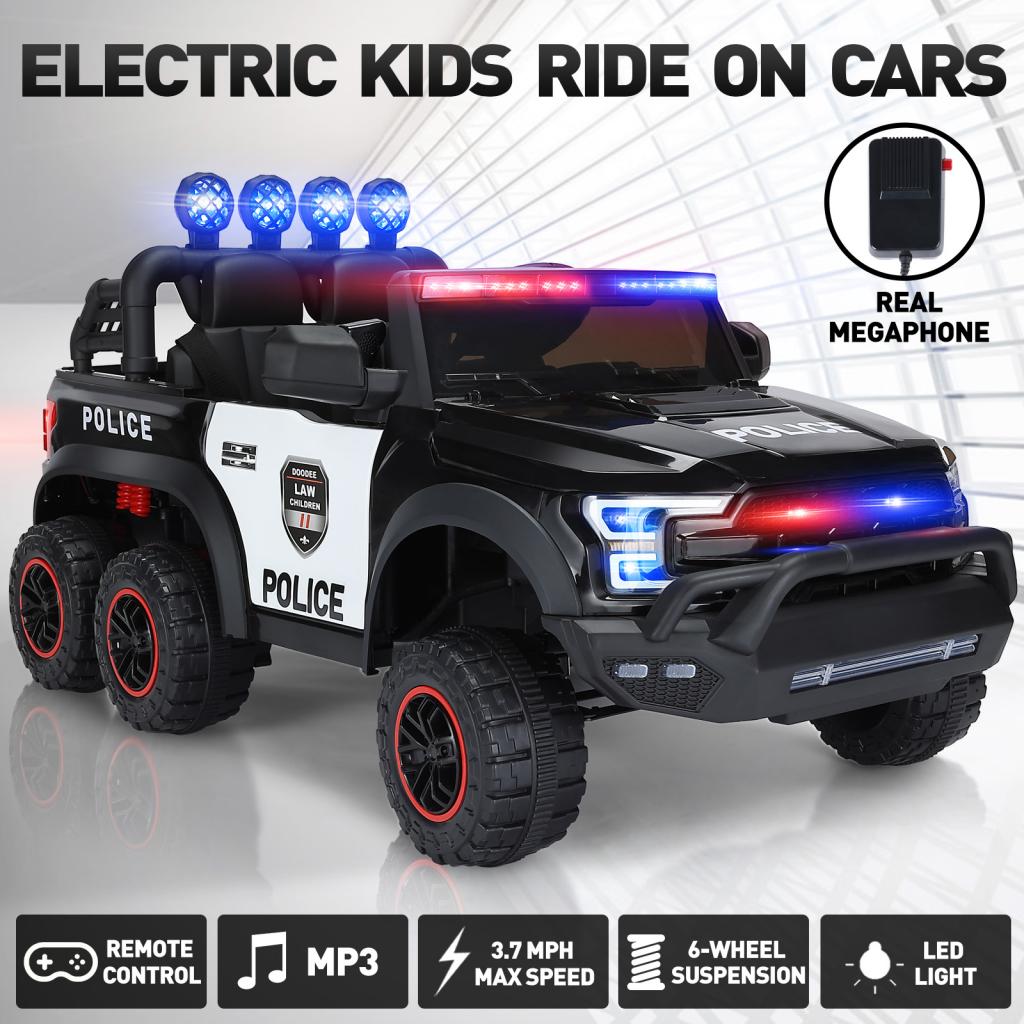 12V Kids Ride On Police Car Battery Powered Electric Cars