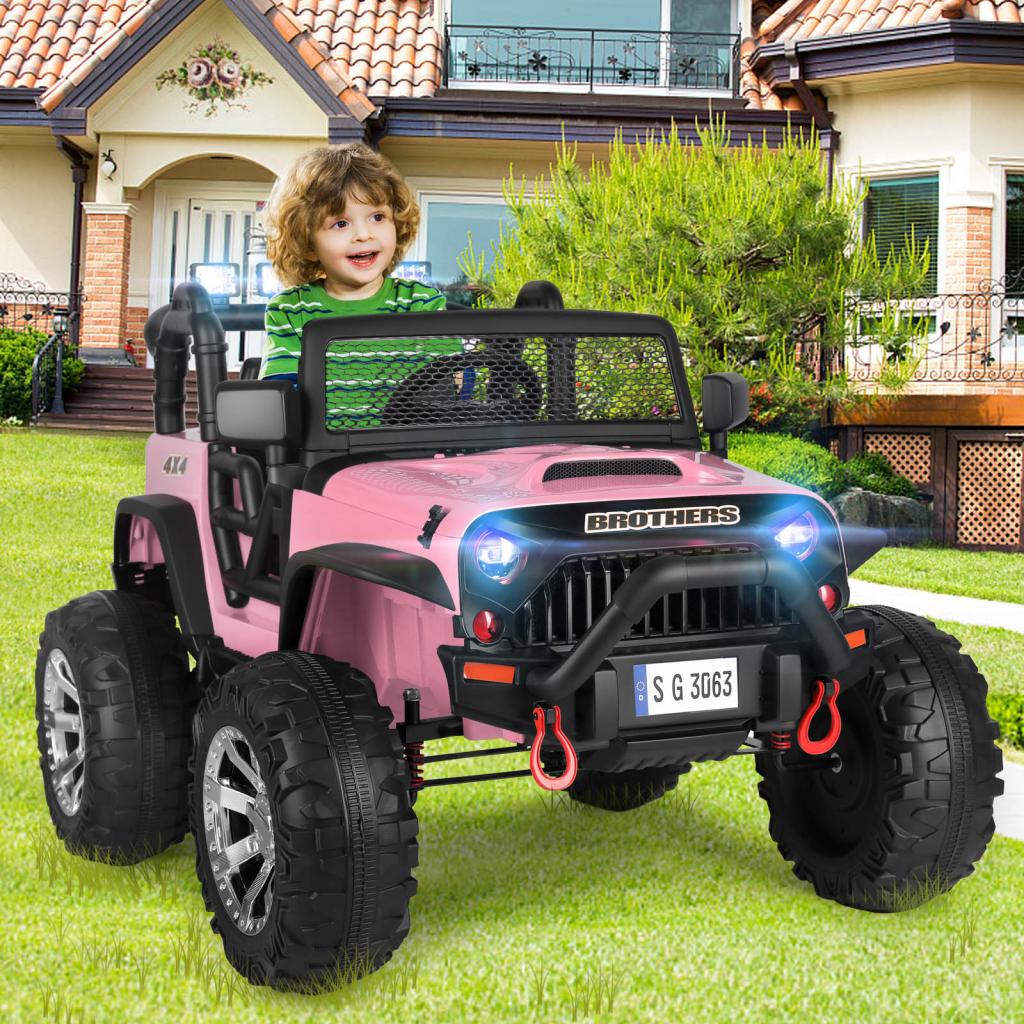 12V Large Ride On Truck Children's Electric Car Electronic Power Steering Car