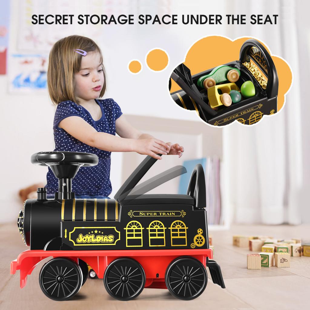 #4010 6V Ride On Train with 16pcs Curved Tracks Electric Ride On Toy Train for Kids